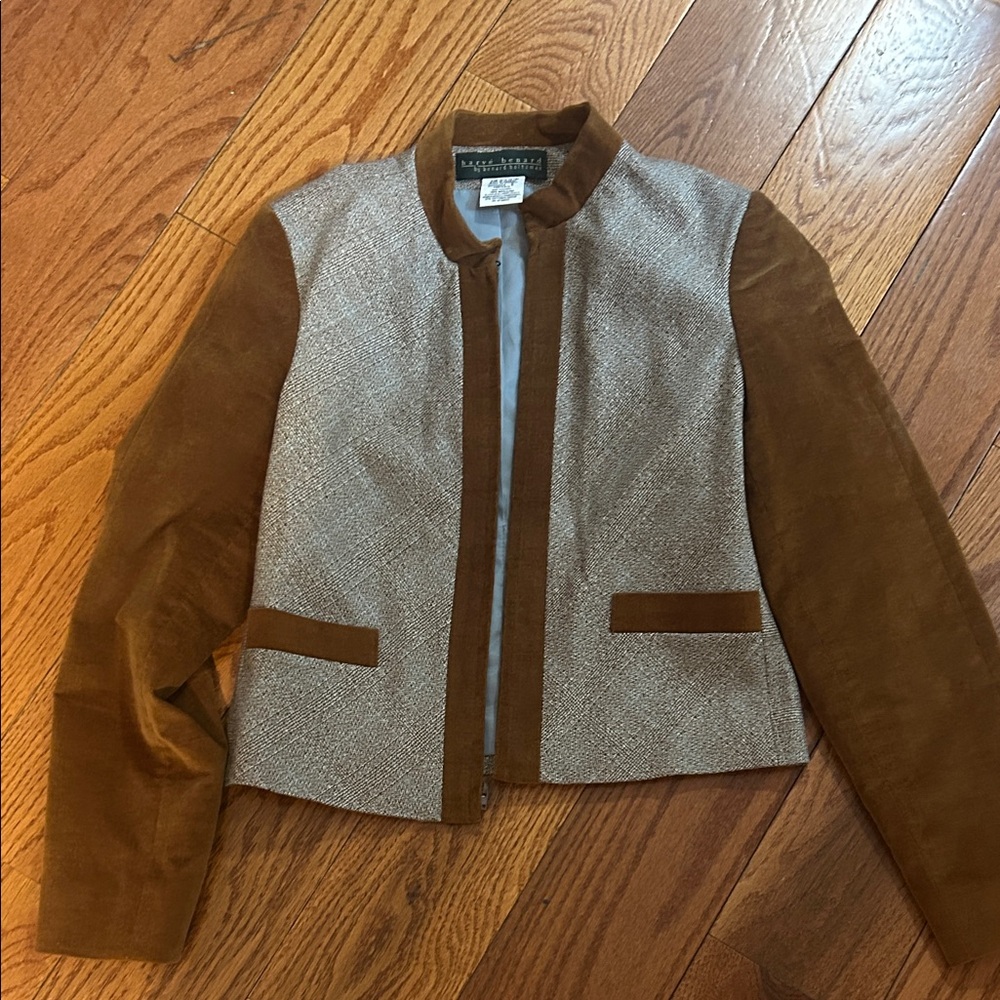 Harve Benard Brown and Gray Blazer
